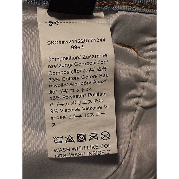 SHEIN Floral Print Denim Shorts With Frayed Hem & Pockets Light Wash Womens - Picture 7 of 10